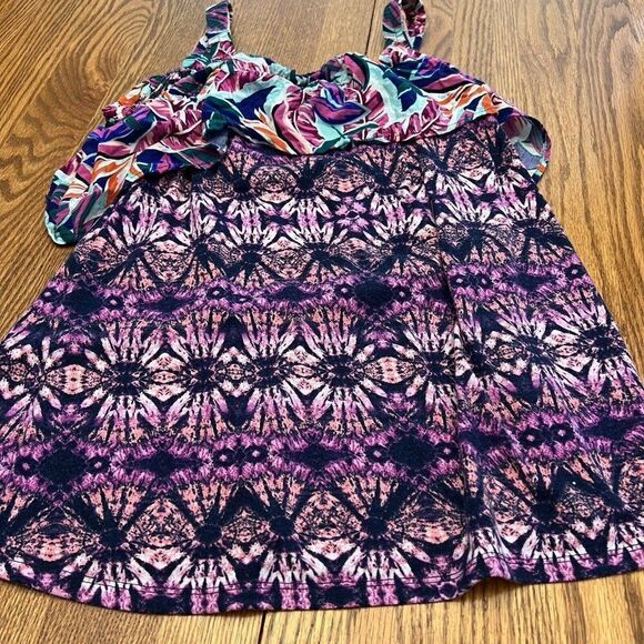 Fig and Flower Mixed Print Floral Off the Shoulder women’s med - Picture 1 of 5